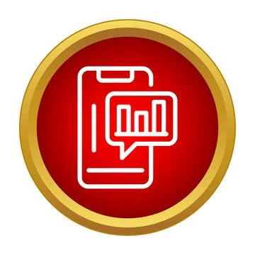 Smartphone displaying bar chart icon for mobile data analytics イラスト素材