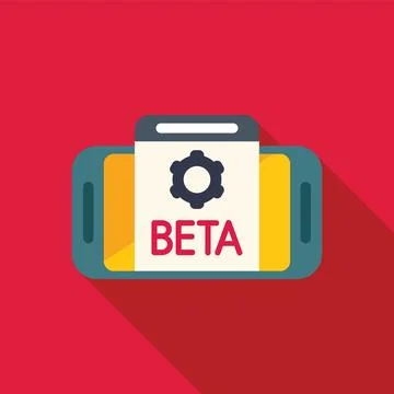 Smartphone displaying beta software under development Stock Illustration