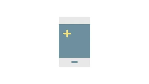 A smartphone displaying a calculator icon on its screen, symbolizing a calc.. Stock Footage 333102623