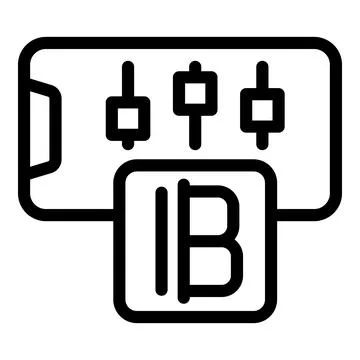 Smartphone displaying candlestick chart indicating bitcoin trading activity Stock Illustration