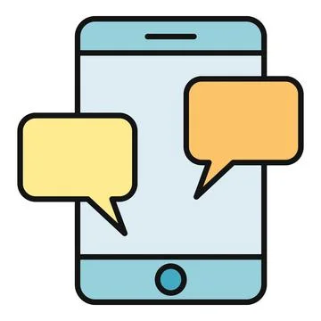 Smartphone displaying chat messages communicating online conversation Stockillustratie