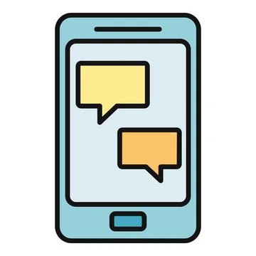 Smartphone displaying chat messages communicating online Stock Illustration