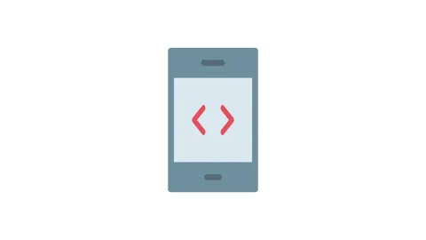 A smartphone displaying a code symbol, representing programming or software.. 스톡 동영상 333102546