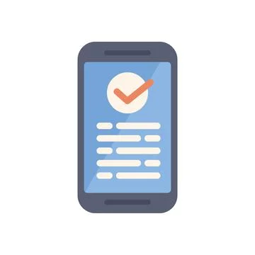 Smartphone displaying completed checklist on screen for task management Stock Illustration