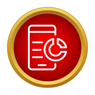 Smartphone displaying data analytics and business report icon Stock Illustration