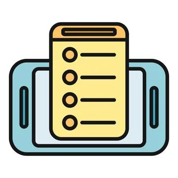 Smartphone displaying digital checklist or task list app Stock Illustration