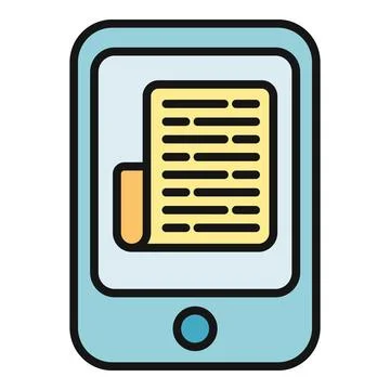 Smartphone displaying digital news article reading content Stock Illustration