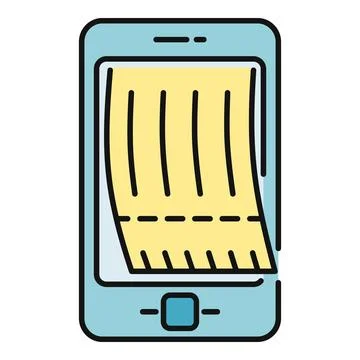 Smartphone displaying digital ticket or mobile receipt icon 스톡 일러스트