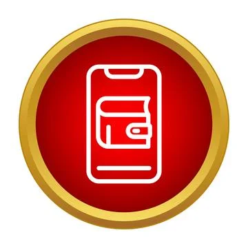 Smartphone displaying digital wallet icon for online payment Stock Illustration
