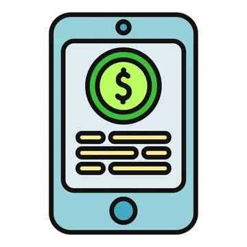 Smartphone displaying dollar sign for mobile banking Stock Illustration