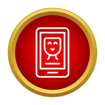 Smartphone displaying face recognition for biometric security Stock Illustration