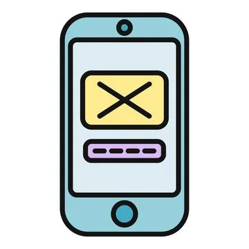 Smartphone displaying failed login and password form Illustrazione stock