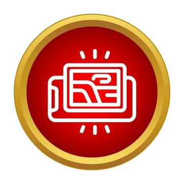 Smartphone displaying gps navigation map application icon 스톡 일러스트