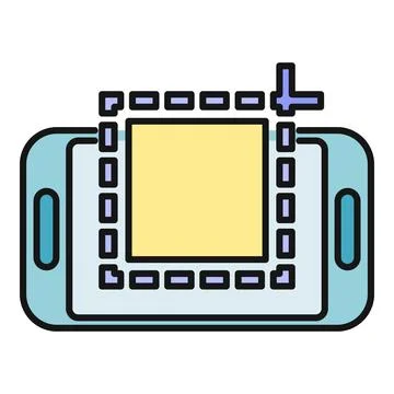 Smartphone displaying image cropping tool and editing options Stock Illustration