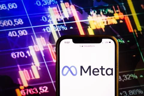 Smartphone displaying logo of Meta Platforms Inc Stock Photos