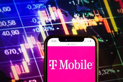 Smartphone displaying logo of T-Mobile US Inc Stock Photos