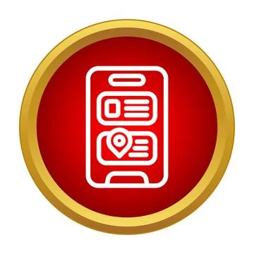 Smartphone displaying navigation app with location pin icon イラスト素材
