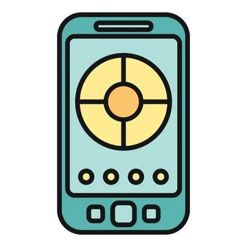 Smartphone displaying navigation control interface or remote application 스톡 일러스트
