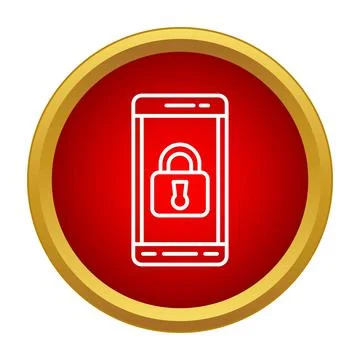 Smartphone displaying padlock signal for data security Illustrazione stock