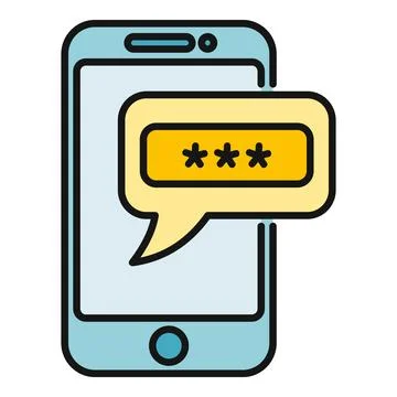 Smartphone displaying password entry for mobile security Illustrazione stock
