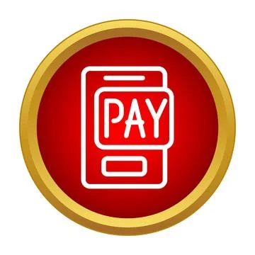 Smartphone displaying pay button for digital transaction Stock Illustration