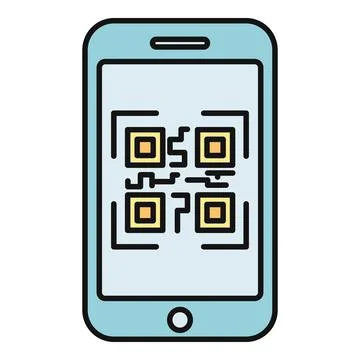 Smartphone displaying qr code for mobile scanning Stock-Illustration