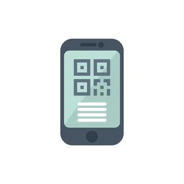 Smartphone displaying qr code for scanning and accessing information Stock Illustration