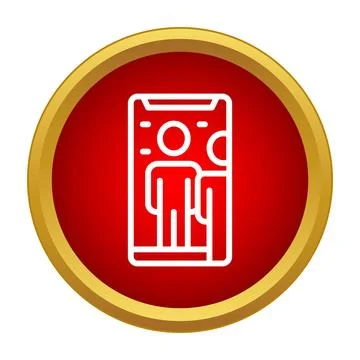 Smartphone displaying social network user profiles icon 스톡 일러스트