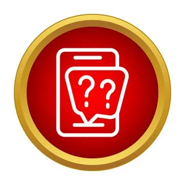 Smartphone displaying speech bubble with question marks Stock Illustration