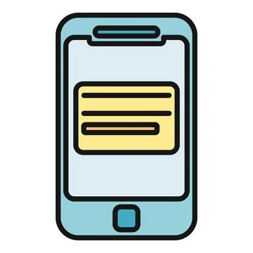Smartphone displaying text message or notification icon イラスト素材