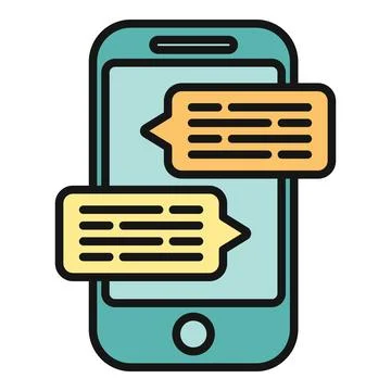 Smartphone displaying text messages representing communication and chat app 库存插图