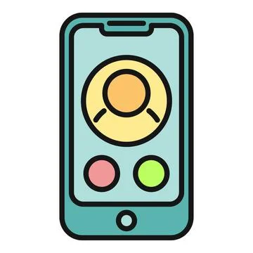 Smartphone displaying a user profile and call options Stock Illustration