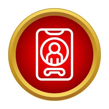 Smartphone displaying user profile contact during a call Stock Illustration