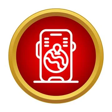 Smartphone displaying world map with gps pin icon Stock Illustration