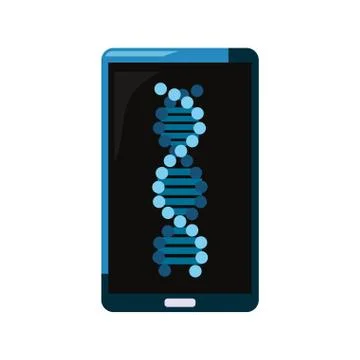 Smartphone dna science molecule 스톡 일러스트