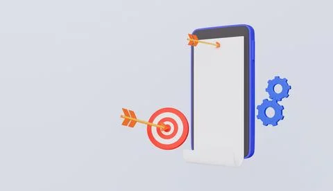 Smartphone with document or bill nailed to screen, Manager solution Ilustración de archivo