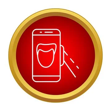 Smartphone doing facial recognition scan for biometric security Stock Illustration