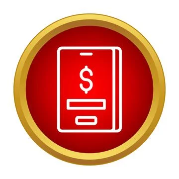 Smartphone with dollar sign icon on screen for mobile payment Stock Illustration