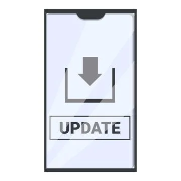 Smartphone downloading update with progress bar Stock Illustration