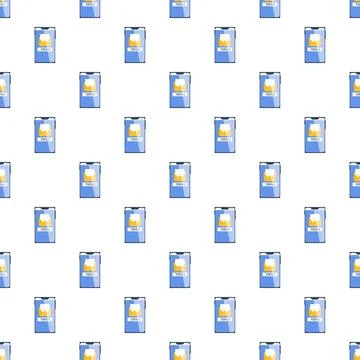 Smartphone email notification pattern showing new messages Stock Illustration