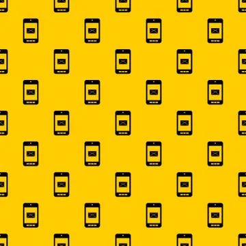 Smartphone with email symbol on the screen pattern vector Stock Illustration