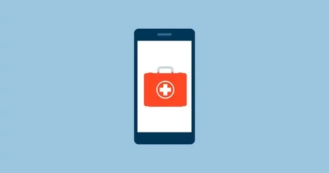 Smartphone emergency app Stock Footage 118090605