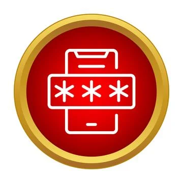 Smartphone entering password for mobile security protection Stock Illustration