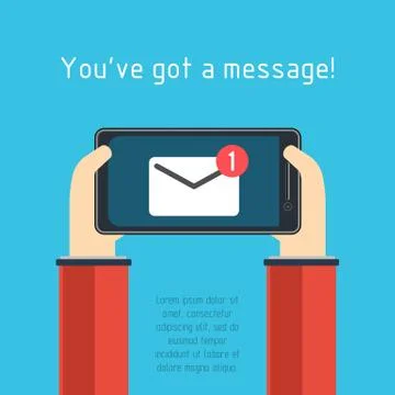 Smartphone with envelope mail notice Stock-Illustration