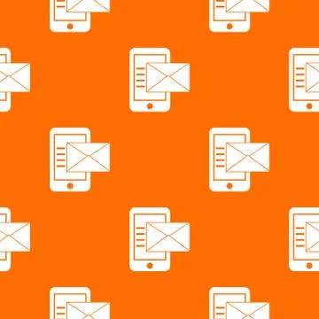 Smartphone with envelope pattern seamless Stock Illustration