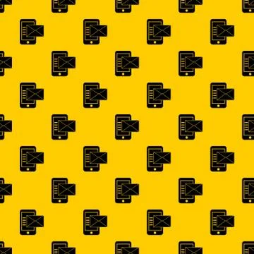 Smartphone with envelope pattern vector Stock Illustration