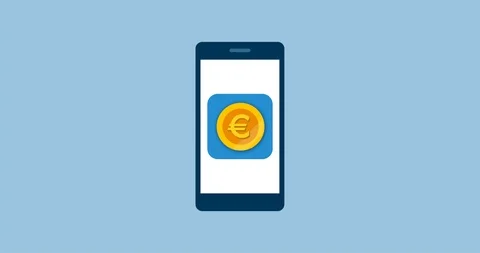 Smartphone with euro Stock Footage 118090610