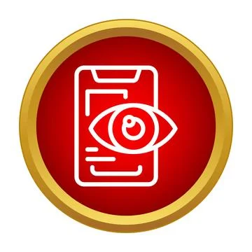 Smartphone with eye concept for digital surveillance Stock Illustration