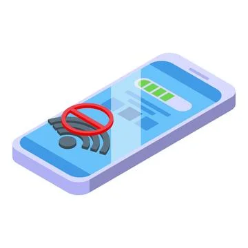 Smartphone failure icon isometric vector. Service alert Illustrazione stock
