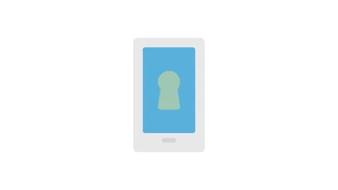 A smartphone featuring a prominent lock icon, indicating a secure device or.. 스톡 동영상 333102596